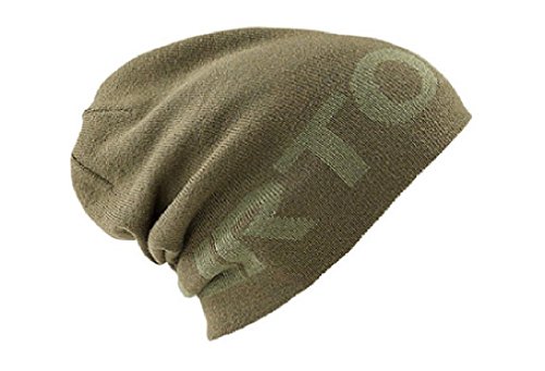 0632059476767 - BURTON MEN'S REVERSIBLE BILLBOARD SLOUCH BEANIE, WOODY/HICKORY, ONE-SIZE