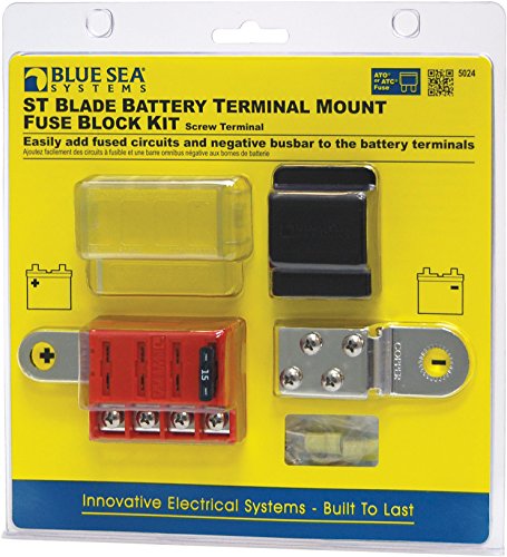 0632085050245 - BLUE SEA SYSTEMS ST-BLADE BATTERY TERMINAL MOUNT FUSE BLOCK KIT