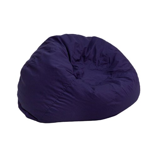0632181268247 - SMALL SOLID NAVY BLUE KIDS BEAN BAG CHAIR