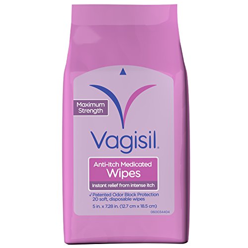 0632181588659 - VAGISIL MEDICATED ANTI-ITCH WIPES, 20 WIPES (PACK OF 3)