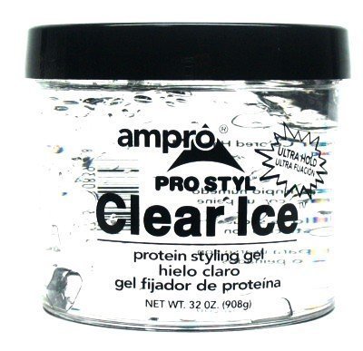 0632181698938 - AMPRO 32 OZ. PRO-STYL PROTEIN GEL CLEAR ICE ULTRA-HOLD (3-PACK) WITH FREE NAIL FILE