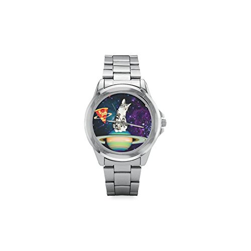 6322681470021 - FUNNY CUTE SPACE CAT UNISEX STAINLESS STEEL WATCH METAL SILVER WRIST WATCHES