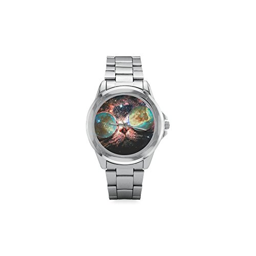 6322681470045 - TOP QUALITY SPACE CAT UNISEX STAINLESS STEEL WATCH, NOVELTY GIFT WRIST WATCHES
