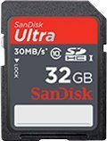 0632275185214 - SANDISK ULTRA 32GB SDHC CLASS 10/UHS-1 FLASH MEMORY CARD SPEED UP TO 30MB/S- SDSDU-032G-U46 (LABEL MAY CHANGE)