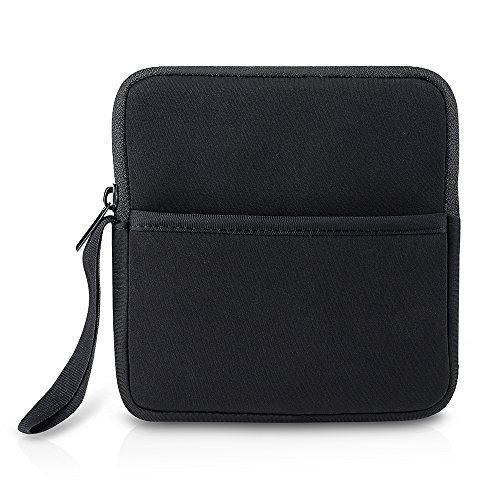 0632423357555 - OMORC SHOCKPROOF NEOPRENE PROTECTIVE STORAGE CARRYING SLEEVE CASE POUCH BAG WITH EXTRA STORAGE POCKET FOR EXTERNAL USB CD DVD BLU-RAY DRIVERS HARD DRIVE - BLACK