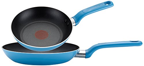 0632642499159 - T-FAL C512S2 EXCITE NONSTICK THERMO-SPOT DISHWASHER SAFE OVEN SAFE PFOA FREE 8-INCH AND 10.25-INCH FRY PAN COOKWARE SET, 2-PIECE, BLUE