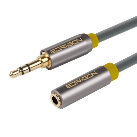 0632687868507 - EDRAGON 50FT STEREO HEADPHONE EXTENSION CABLE, 3.5MM MALE TO FEMALE, GOLD PLATED