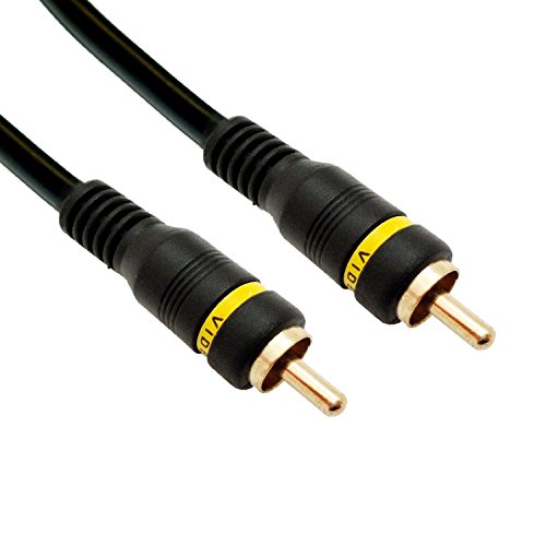 0632687868927 - EDRAGON 25FT RCA MALE TO MALE CABLE, BLACK - GOLD PLATED