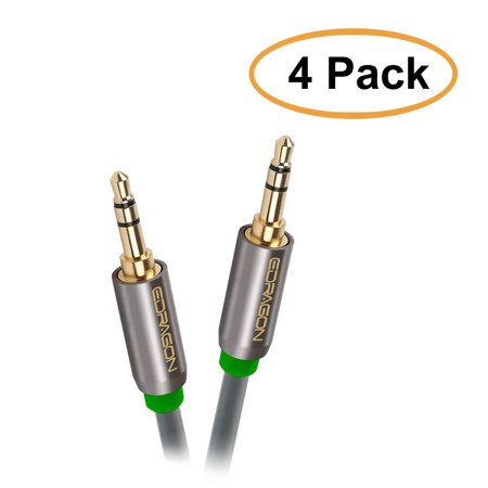 0632687884132 - EDRAGON 4-PACK, 25-FEET PREMIUM 3.5MM MALE TO MALE STEREO AUDIO EXTENSION CABLE, ED84132