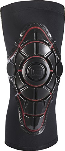 0632709380406 - G-FORM PRO-X IMPACT PROTECTION KNEE PADS (BLACK/RED, MEDIUM)