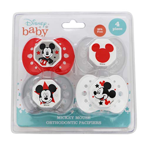 0632878718338 - CUDLIE DISNEY MICKEY MOUSE BABY BOY 4 PACK OF PACIFIER IN WINKIN MICKEY