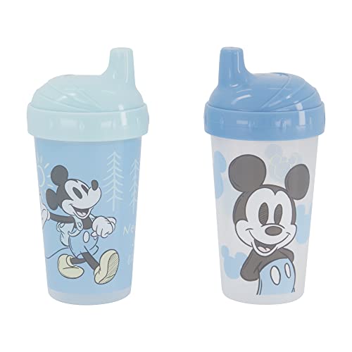 0632878834991 - TODDLER SIPPY CUPS FOR BOYS | 10 OUNCE MICKEY MOUSE SIPPY CUP PACK OF TWO WITH STRAW AND LID | DURABLE BLUE LEAK PROOF TRAVEL WATER BOTTLE FOR TODDLERS