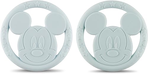 0632878947615 - CUDLIE DISNEY SILICONE TEETHER TOY SET FOR INFANTS, FOOD GRADE AND BPA FREE TEETHERS FOR BABIES 6-12 MONTHS, 2-PACK TEETHER TOYS FOR NEWBORNS