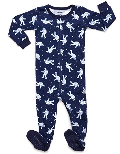 0632930311507 - LEVERET BABY BOYS 2015 FOOTED SLEEPER PAJAMA 100% COTTON (SIZE 6M-5 YEARS) (12-18 MONTHS, ASTRONAUT)