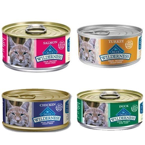 0632930554508 - BLUE BUFFALO WILDERNESS GRAIN-FREE VARIETY PACK CANNED CAT FOOD, 24 X 3 OZ