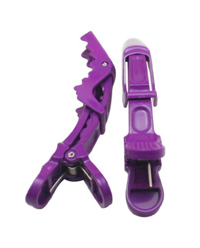 0632963937507 - GENERIC PLASTIC CROC NON SLIP CLIPS WITH TEETH COLOR PURPLE 4.5 LARGE SIZE PACK OF 20