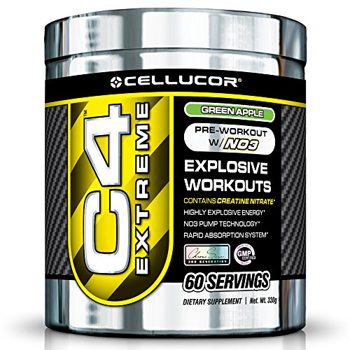 0632964301345 - CELLUCOR C4 EXTREME PRE-WORKOUT W/NO3 GREEN APPLE 60 SERVINGS 330G