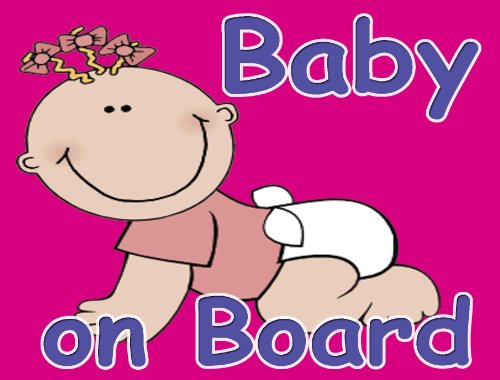0633125678016 - BABY GIRL ON BOARD CAR MAGNET