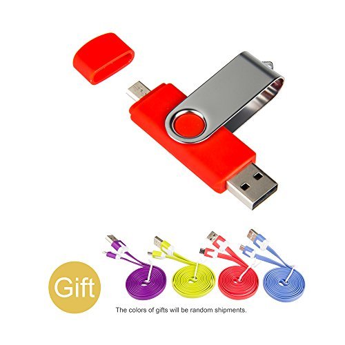 6335633667745 - GENERIC 16GB USB OTG (ON THE GO) FLASH DRIVE DUAL TRANSFORMS MEMORY USB STICK 2.0 INTO MICRO USB FOR ANDROID SMARTPHONE AND TABLET RED