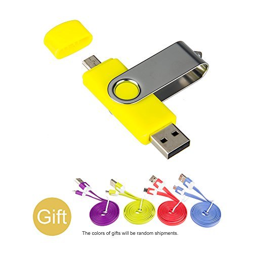 6335633667974 - GENERIC 8GB USB OTG (ON THE GO) FLASH DRIVE DUAL TRANSFORMS MEMORY USB STICK 2.0 INTO MICRO USB FOR ANDROID SMARTPHONE AND TABLET YELLOW