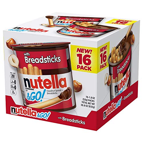 0633632008238 - NUTELLA & GO HAZELNUT SPREAD WITH BREADSTICKS 28.80 OZ --16 PACK - 1.8 OZ EACH, 1.8 OUNCE (PACK OF 16)