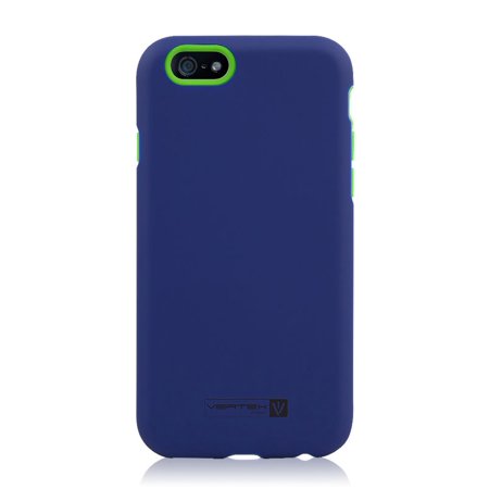 0633755130489 - GREEN/BLUE NAZTECH VERTEX SOFT RUBBER SKIN HARD CASE COVER FOR IPHONE 6 PLUS