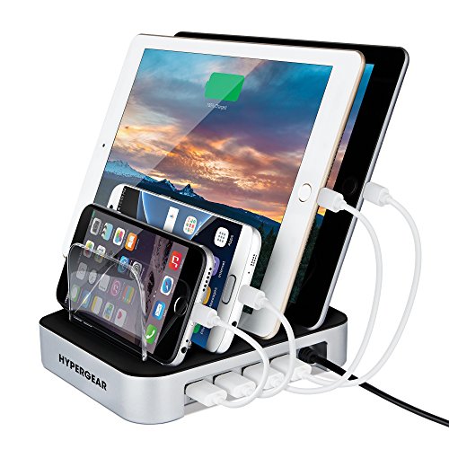 0633755138430 - HYPERGEAR 4-PORT USB CHARGING STATION DOCK, ORGANIZER FOR IPHONE 7/7 PLUS, 6/6S/PLUS, 5S/5C/5/4S, IPAD PRO/AIR/MINI/3/2/1, SAMSUNG GALAXY S6 EDGE/S6/S5/S4/S3/NOTE/NOTE2/TAB, IPOD, NEXUS, HTC, AND MORE