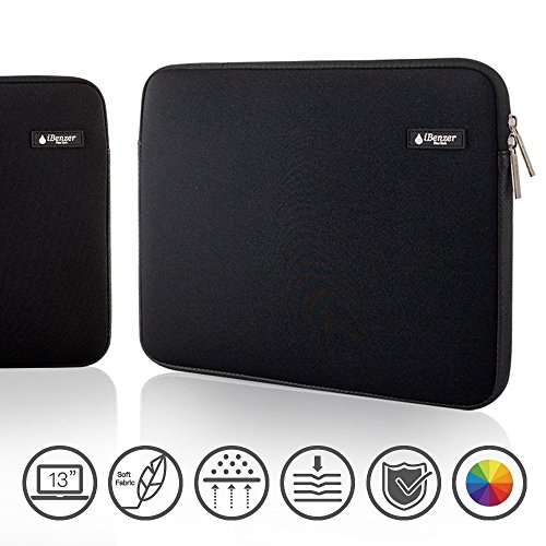 0633841659672 - IBENZER - DELUXE LAPTOP SLEEVE BAG COVER CASE FOR ALL 13-INCH LAPTOP COMPUTERS - MACBOOK PRO 13'' / MACBOOK AIR 13''/ MACBOOK PRO RETINA DISPLAY 13'' (BLACK BH-MP13BK)