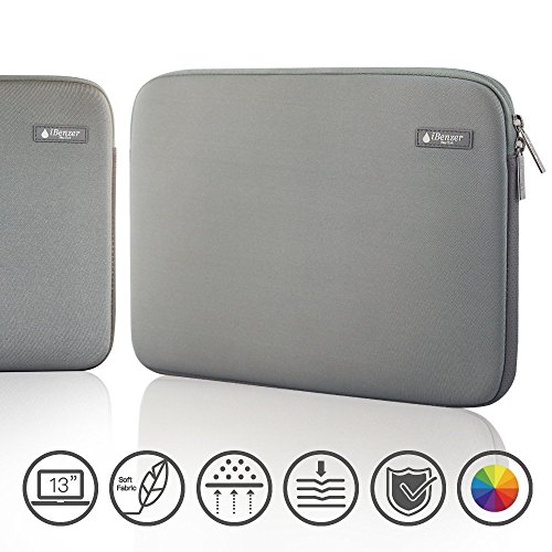 0633841659726 - IBENZER - DELUXE LAPTOP SLEEVE BAG COVER CASE FOR ALL 13-INCH LAPTOP COMPUTERS - MACBOOK PRO 13'' / MACBOOK AIR 13''/ MACBOOK PRO RETINA DISPLAY 13'' (GRAY BH-MP13GY)