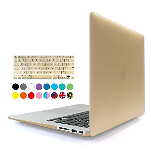 0633841661385 - IBENZER - 2 IN 1 SOFT-TOUCH PLASTIC HARD CASE COVER & KEYBOARD COVER FOR 11 INCHES MACBOOK AIR 11.6'' (MODEL: A1370 / A1465), GOLD MMA11GD+1