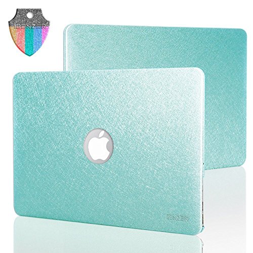 0633841662849 - IBENZER SILKY LEATHER COATED PLASTIC HARD PROTECTIVE SHELL CASE COVER FOR MACBOOK AIR 13'' INCH A1369 / A1466, TURQUOISE MAS13TBL