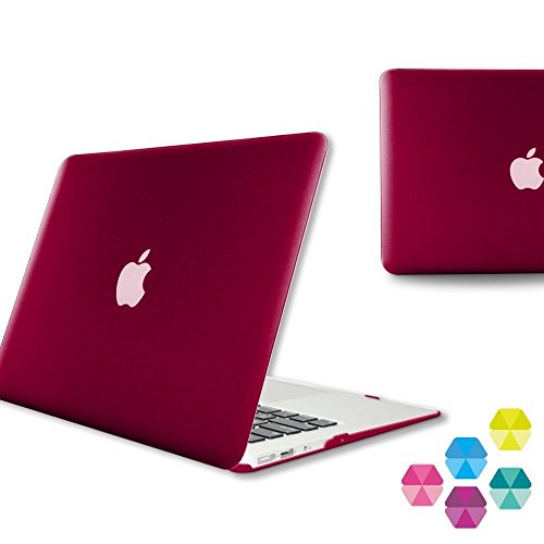0633841662948 - NEON PARTY (TM) SERIES IBENZER SMOOTH FINISH PLASTIC HARD CASE COVER FOR MACBOOK AIR 13'' INCH A1369 / A1466, WINE RED MAN13WR