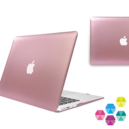 0633841663075 - NEON PARTY (TM) SERIES IBENZER SMOOTH FINISH PLASTIC HARD CASE COVER FOR MACBOOK AIR 13'' INCH A1369 / A1466, ROSE GOLD MAN13RGD