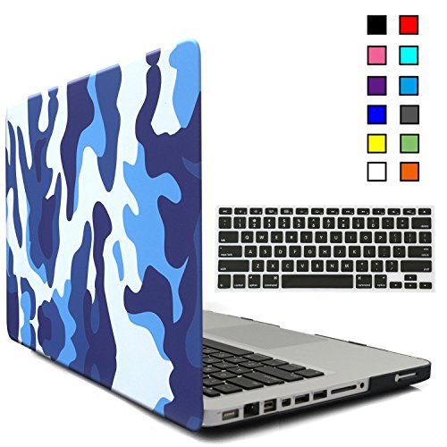 0633841663112 - IBENZER - 2 IN 1 SOFT-TOUCH PLASTIC HARD CASE COVER & KEYBOARD COVER FOR MACBOOK PRO 13'' A1278, OCEAN CAMOUFLAGE MPD13CFBL+1