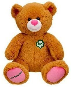 0634030460109 - BUILD A BEAR WORKSHOP 100TH ANNIVERSARY GIRL SCOUTS 14 INCH BROWN PINK UNSTUFFED PLUSH TEDDY 2012 TOY ANIMAL