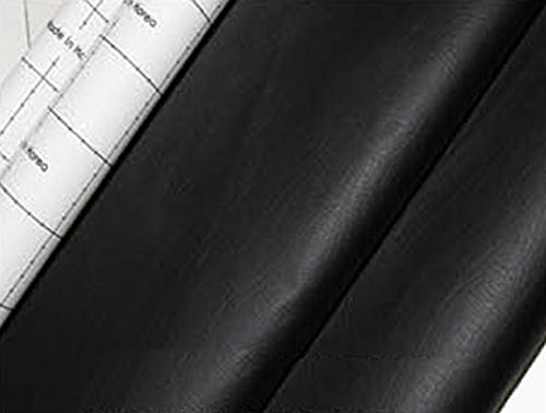 0634030760582 - BLACK ADHESIVE FAUX LEATHER UPHOLSTERY VINYL FABRIC AUTO CAR SEAT COVERS INTERIOR SOFA 1YD