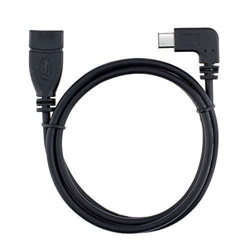 6341074006463 - USB 3.1 TYPE-C TO USB 3.0 OTG CABLE LATERAL FLEXURE 90 DEGREE AF MALE TO MALE CABLE FOR APPLE NEW MACBOOK, CHROMEBOOK NOKIA N1 AND OTHER TYPE-C SUPPORTED DEVICES 1 METER REVERSIBLE DESIGN HI-SPEED