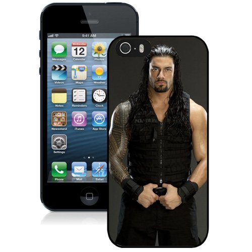 0634119062873 - CUSTOMIZED APPLE IPHONE 5S CASE WWE SUPERSTARS COLLECTION WWE 2K15 ROMAN REIGNS 02 IN BLACK PHONE CASE FOR IPHONE 5S CASE
