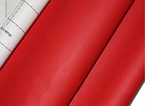 0634199265553 - RED ADHESIVE VINYL UPHOLSTERY FAUX LEATHER FABRIC AUTO CAR SEAT COVERS INTERIOR SOFA 1YD