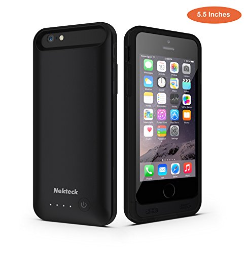 0634324695538 - IPHONE 6S PLUS BATTERY CASE, NEKTECK 4000MAH IPHONE 6 6S PLUS BATTERY CASE EXTERNAL PROTECTIVE CHARGER CHARGING CASE BACKUP PACK COVER JUICE BANK FOR IPHONE 6/ 6S PLUS - BLACK