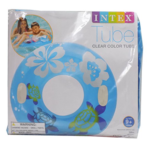 0634324922849 - INTEX CLEAR COLOR TUBE - BLUE FLOWERS & SEA TURTLES