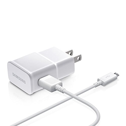 0634385538935 - SAMSUNG OEM 2-AMP ADAPTER WITH 5-FEET MICRO USB DATA SYNC CHARGING CABLES FOR GALAXY S2/S3/S4 ACTIVE/NOTE 1/2 - NON-RETAIL PACKAGING - WHITE