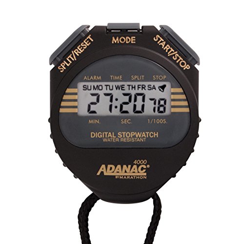 0063442900031 - MARATHON ST083009 ADANAC 4000 DIGITAL STOPWATCH TIMER WITH EXTRA LARGE DISPLAY AND BUTTONS, WATER RESISTANT, ONE YEAR WARRANTY - BLACK