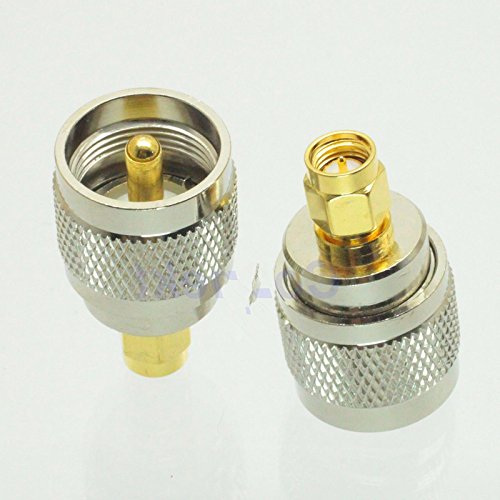 0634534534689 - 2PCS HIGH VALUE SMA MALE PLUG TO PL259 UHF MALE PLUG RF ADAPTER CONNECTOR 0-25G HIGH VALUE PURE BRASS WITH GREAT CONNECTIVITY