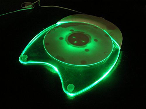 0634654732484 - GREEN LED GLOW LIGHT-UP MOUSE PAD WITH FOUR BUILT-IN USB PORTS BY ZZDEALS