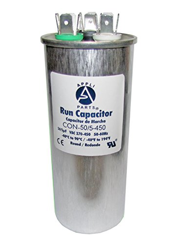 0634654812643 - DUAL RUN CAPACITOR 50+5 MFD UF 440 VOLT ROUND CAN - UL CERTIFIED