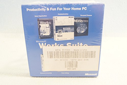 0634753447210 - MICROSOFT WORKS SUITE 2003 FOR MICROSOFT WINDOWS OPERATING SYSTEM: PC COMPUTER SOFTWARE PROGRAM DISC-CD-ROM SET: SEALED BRAND NEW: PART NUMBER: X08-89391