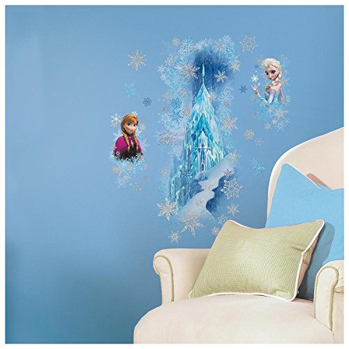 0634894714462 - ROOMMATES RMK2739GM FROZEN ICE PALACE WITH ELSE AND ANNA PEEL AND STICK GIANT WALL DECALS