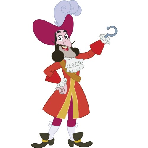 0634894715568 - ROOMMATES RMK1958GM DISNEY JAKE AND THE NEVERLAND PIRATES CAPTAIN HOOK PEEL AND STICK GIANT WALL DECAL