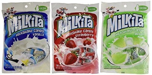 0635040504630 - UNICAN MILKITA CANDY VARIETY PACK: CLASSIC MILK, STRAWBERRY, MELON FLAVORS